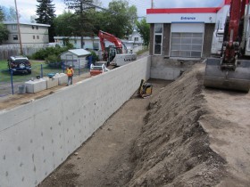 Petro Can - Retaining Wall - Commercial Construction - Datoff