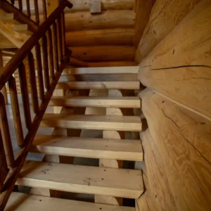 Stairwell at the Saik'uz Cultural Centre
