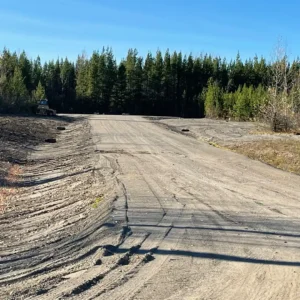 View of the Atwood Subdivision road construction