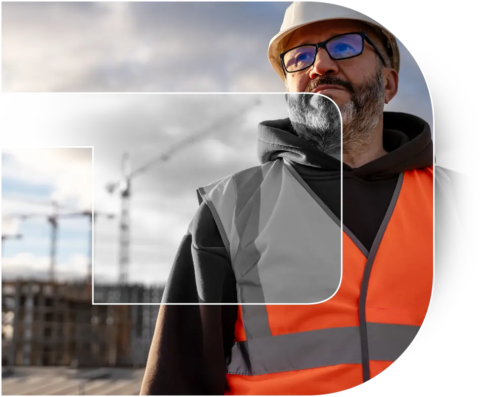 Worker at a construction site