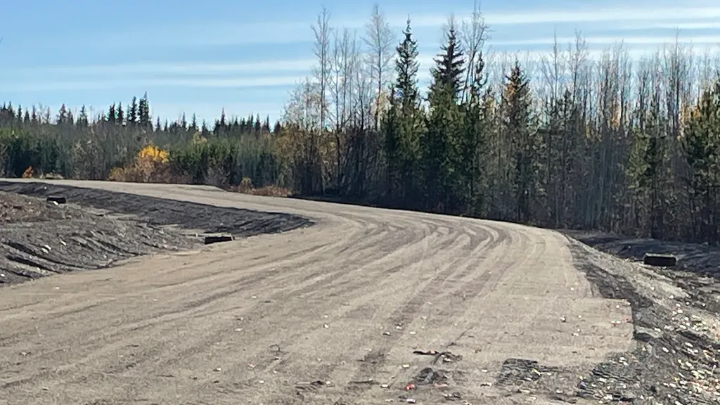 View of the Atwood Subdivision road construction
