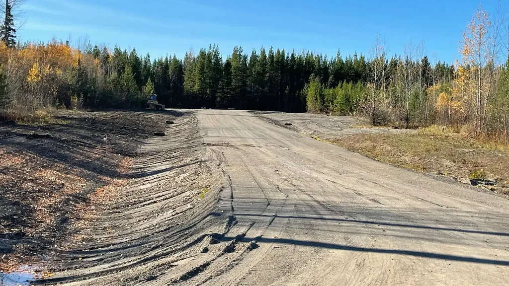 View of the Atwood Subdivision road construction